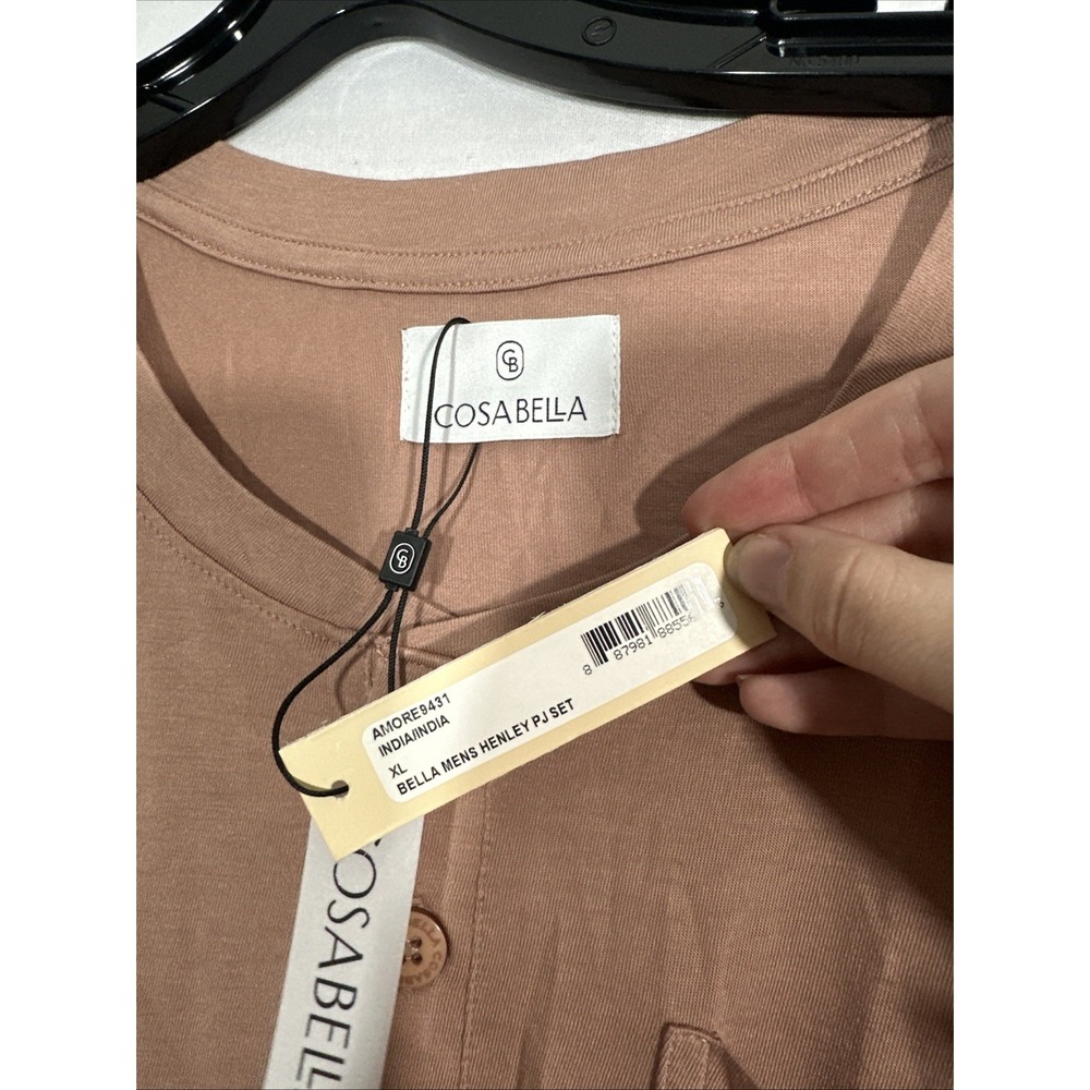 NWT Cosabella [ Mens XL ] Bella Henley & Jogger Pajama Set Top Pants India U1959 - Picture 5 of 16